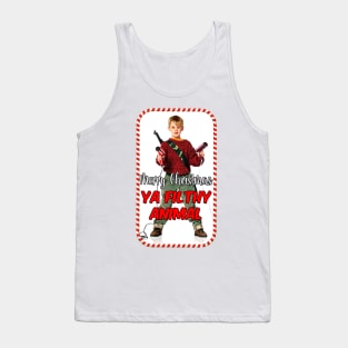 funny merry Christmas ya filthy animal Tank Top